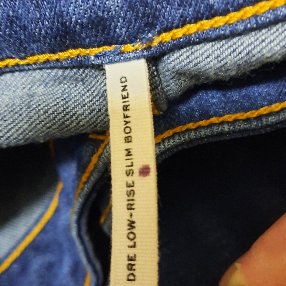 RAG & BONE Jeans Dre Low Rise Slim Boyfriend Dark Blue Denim Anthropologie - Picture 12 of 14